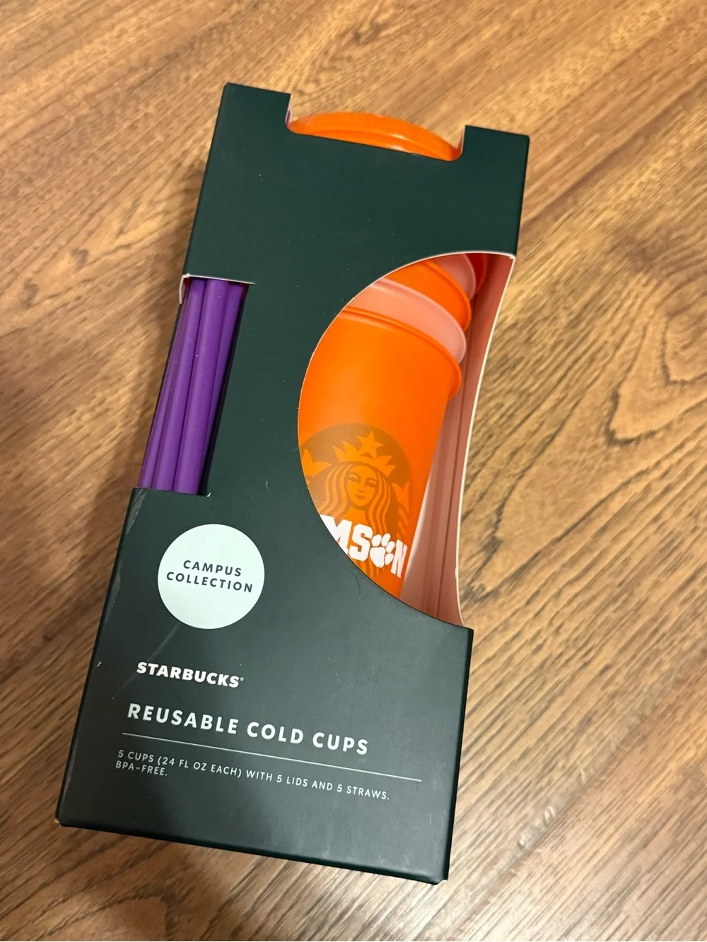 Starbucks Reusable Cold Cup Set - Orange & Purple Accents